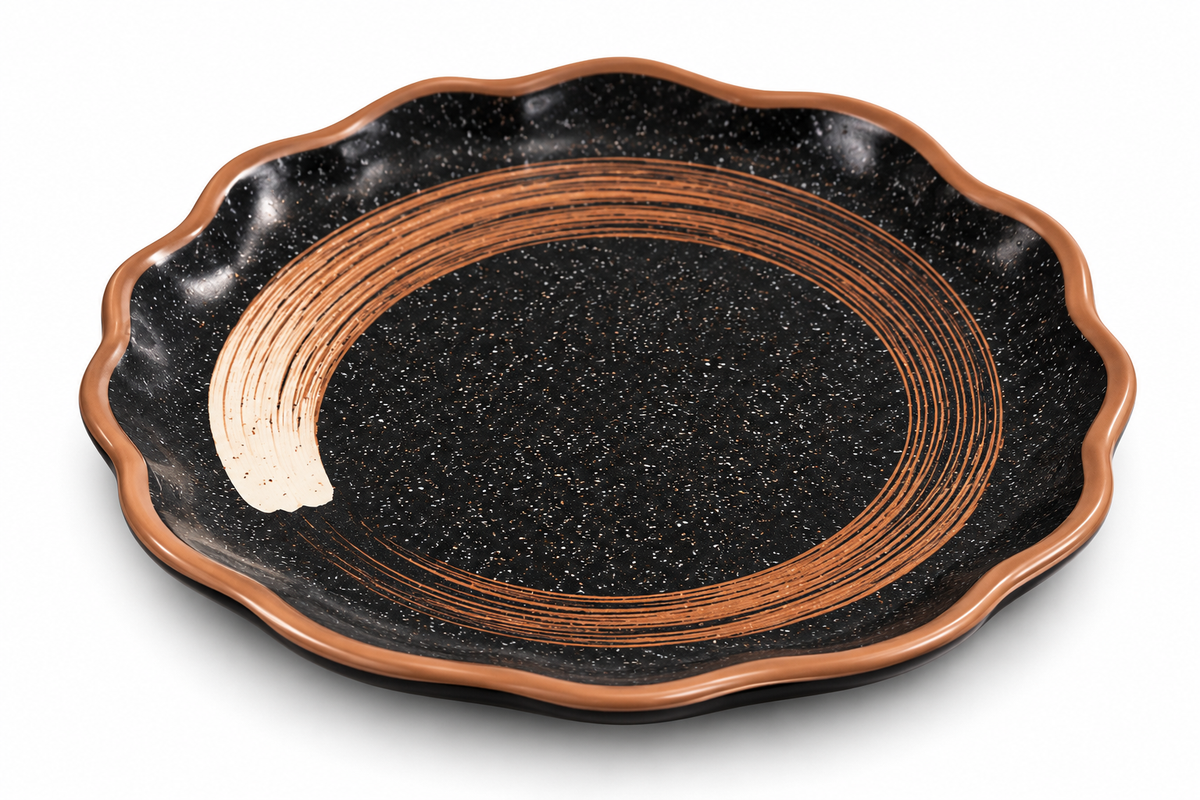 Matte Deep Plate with Irregular Rim