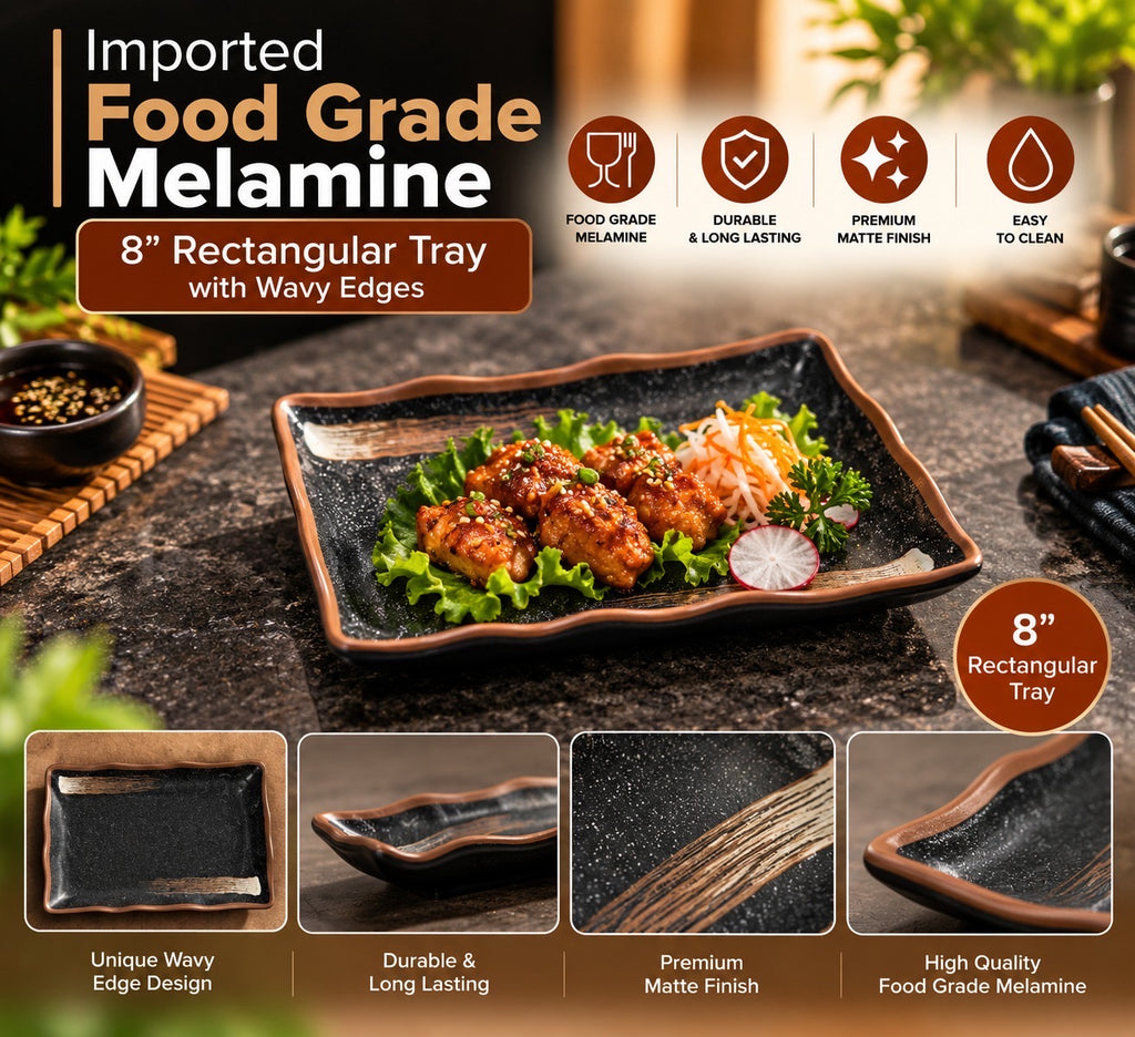 Rectangular Tray with Wavy Edges