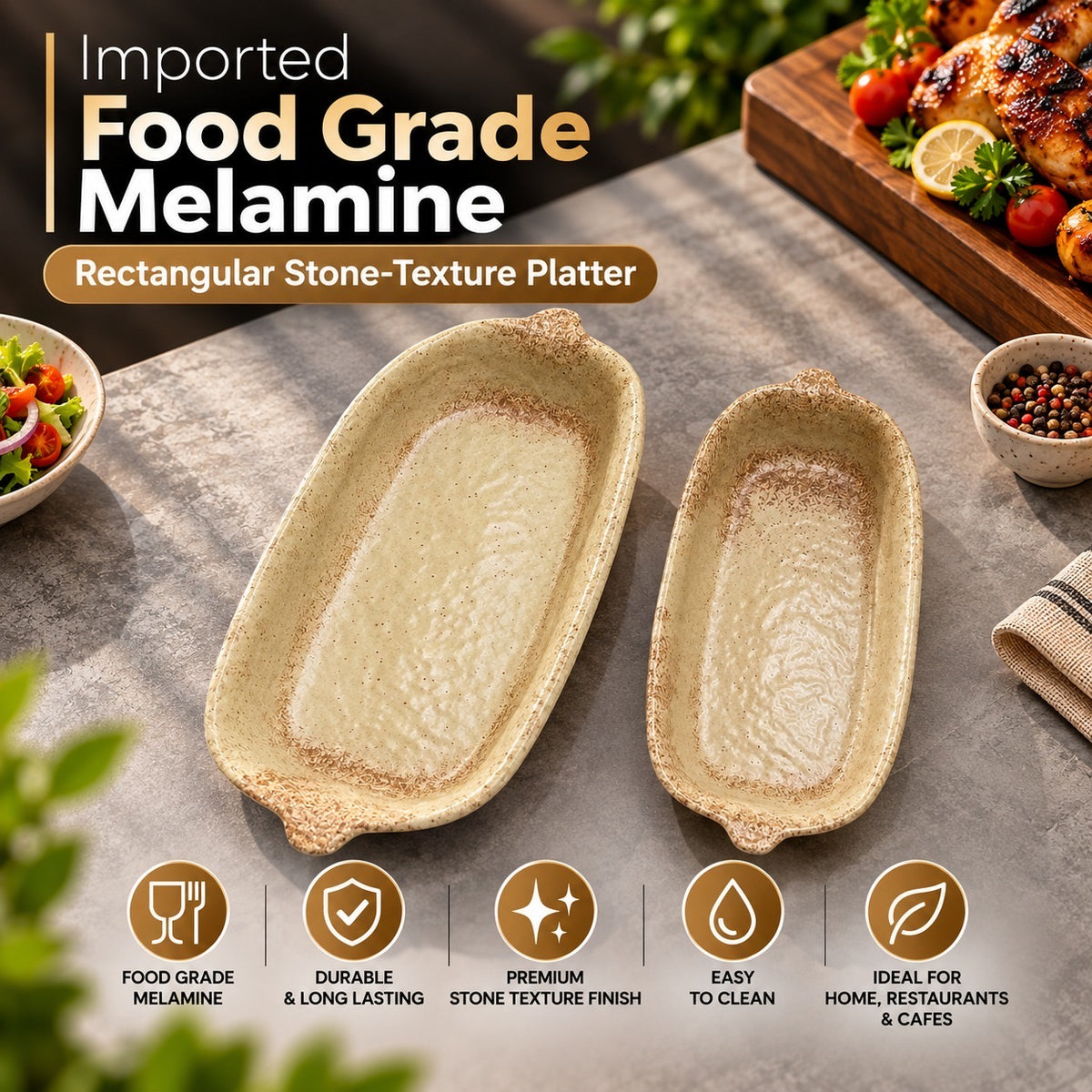 Embossed Rectangular Platter