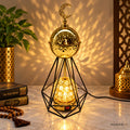 Star-and-Crescent Geometric Lantern Lamp