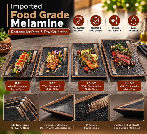 14" Rectangular Matte Tray with Legs (85--9)