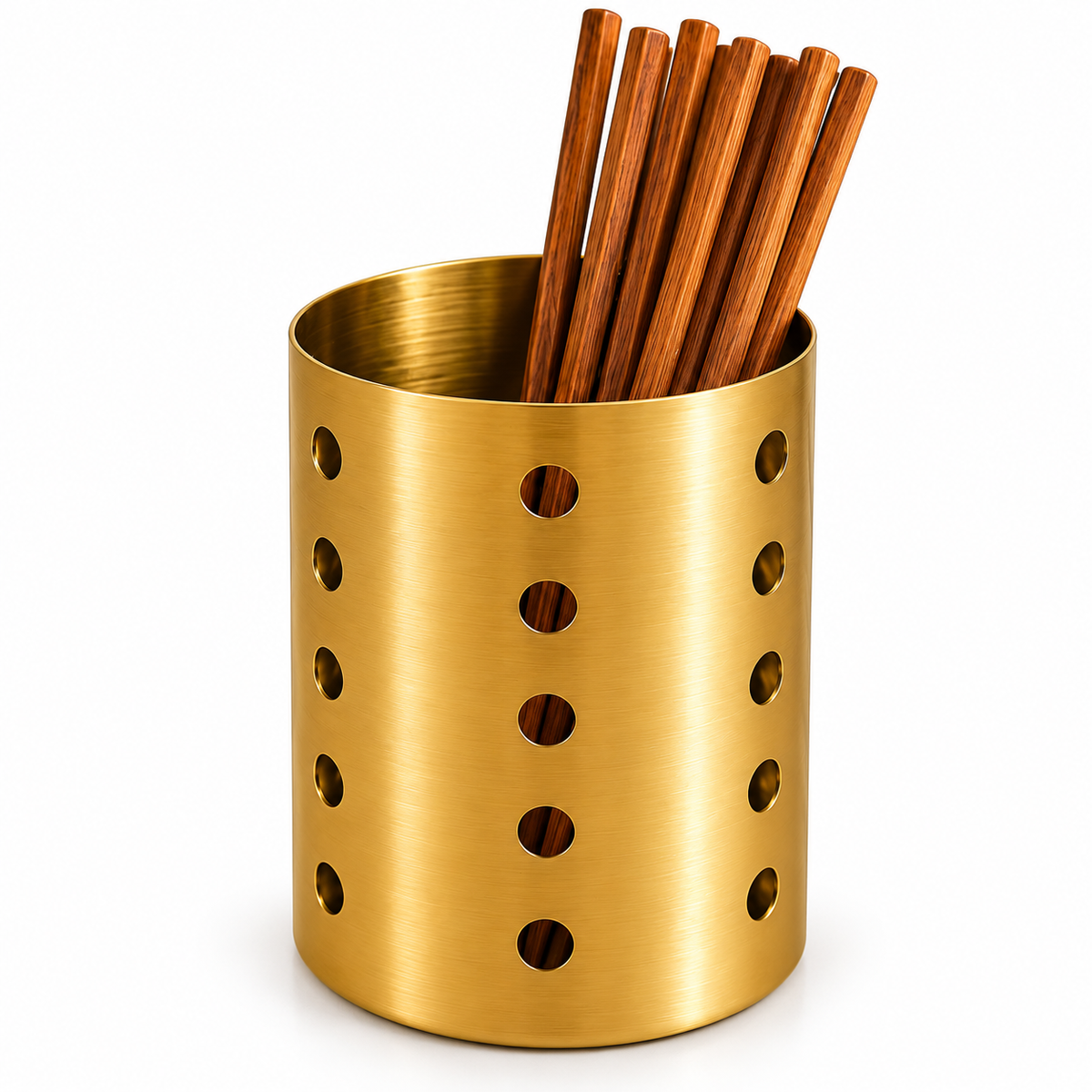 Extra-Thick Round Gold Chopstick Holder