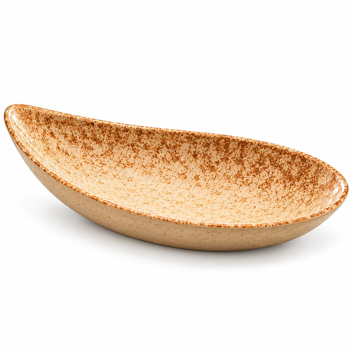 11" Stone-Texture Oval Bowl with Upturned Ends (86--23)