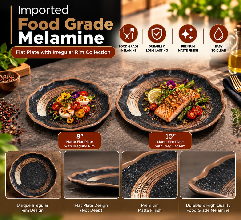 Matte Square Plate with Oval Rim