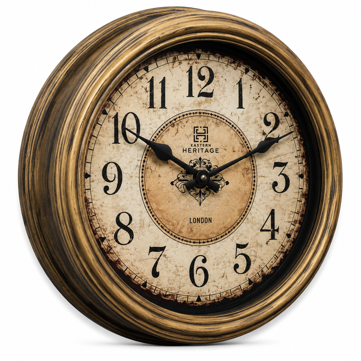 HERITAGE WALL CLOCK SQUAT 10.75"