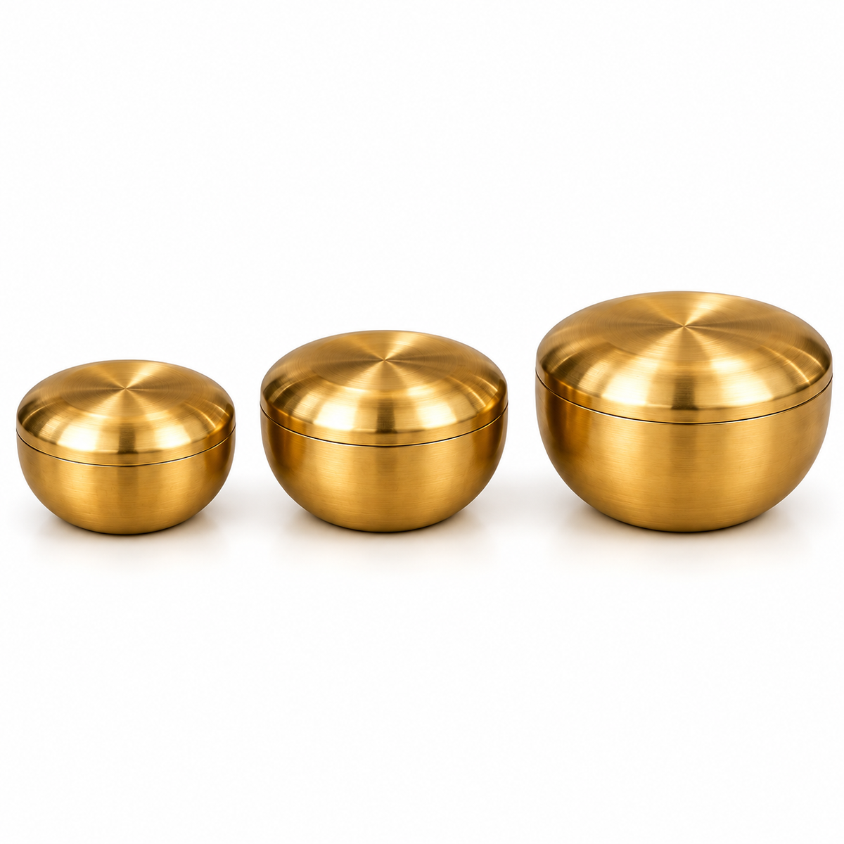 Gold Rice Bowl with Lid