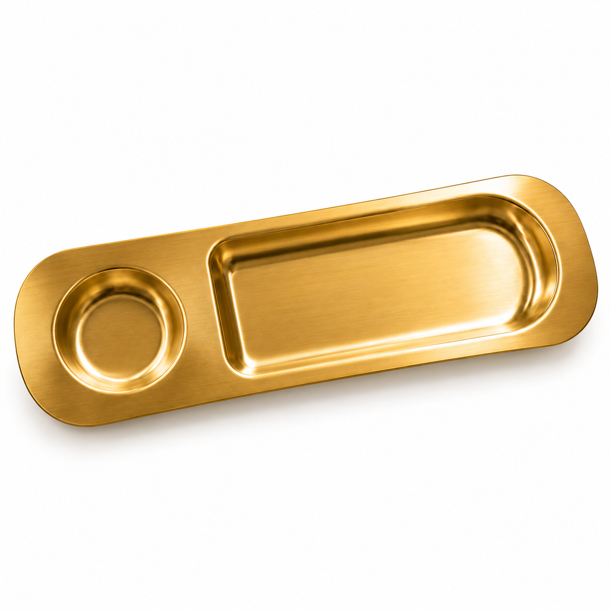 Gold Korean-Style 2-Compartment Bow-Tie Dish