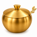 Apple-Shaped Gold Seasoning Jar