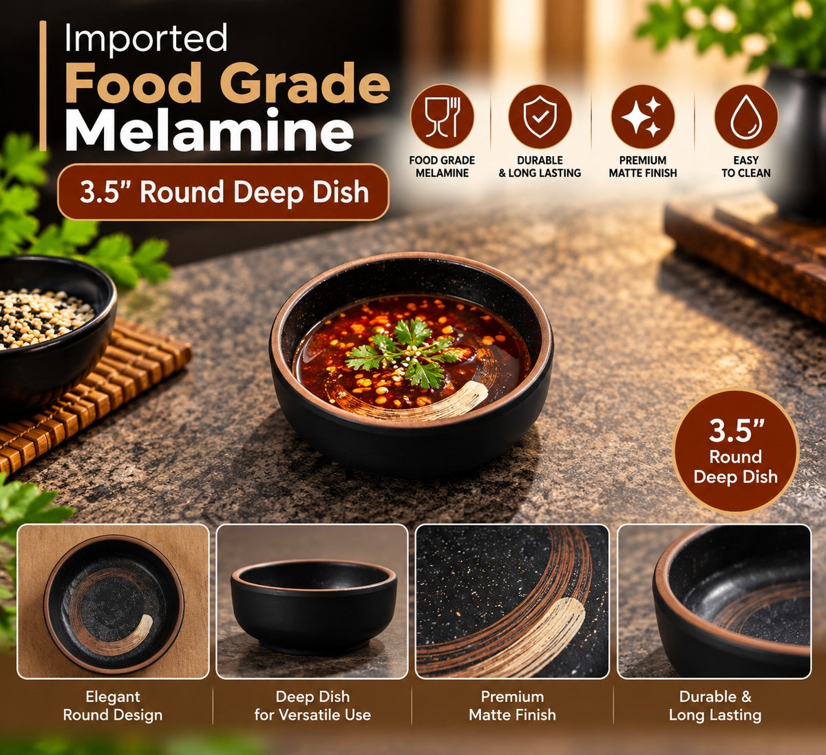 3.5" Round Matte Deep Dish