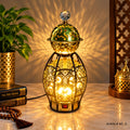 Green and Gold Ornate Globe Lantern Lamp