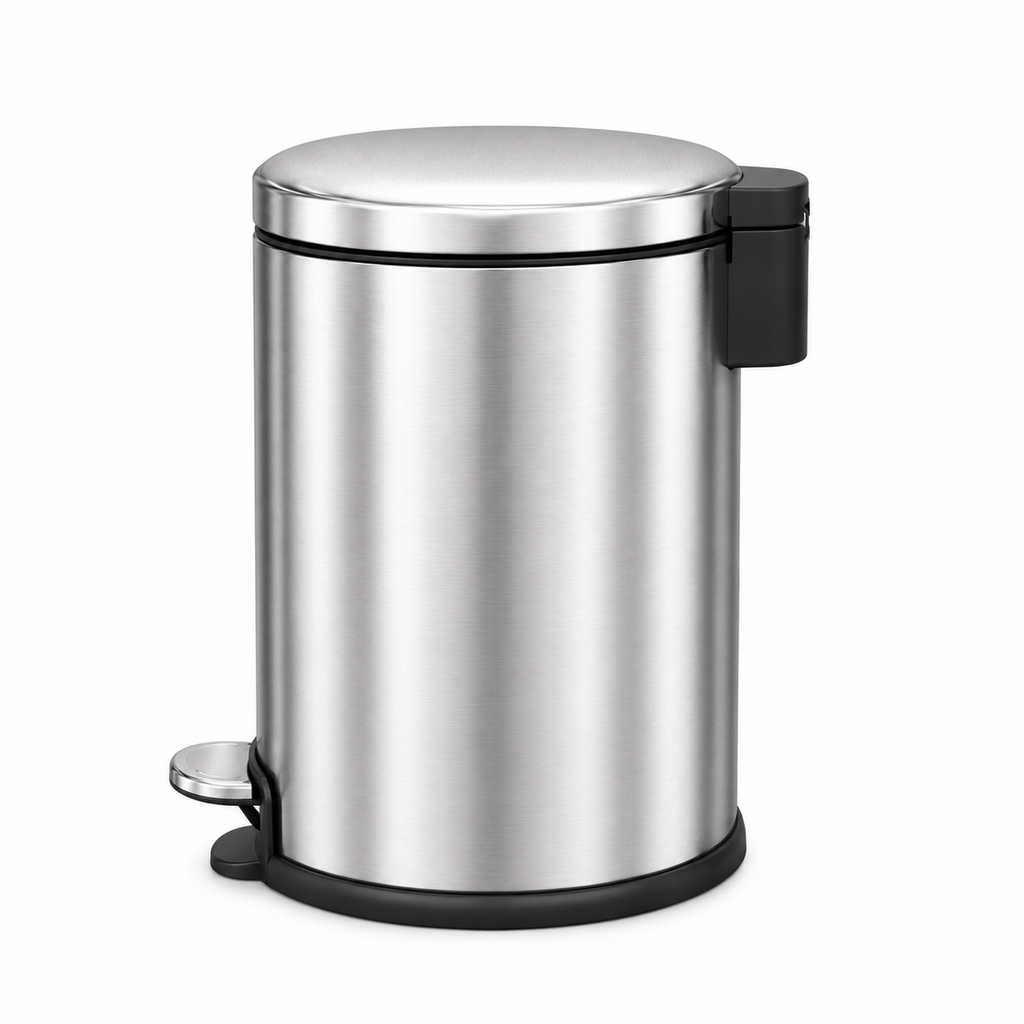 EKO Serene Series EK9215 Stainless Steel Pedal Bin – Soft Close, Fingerprint Resistant