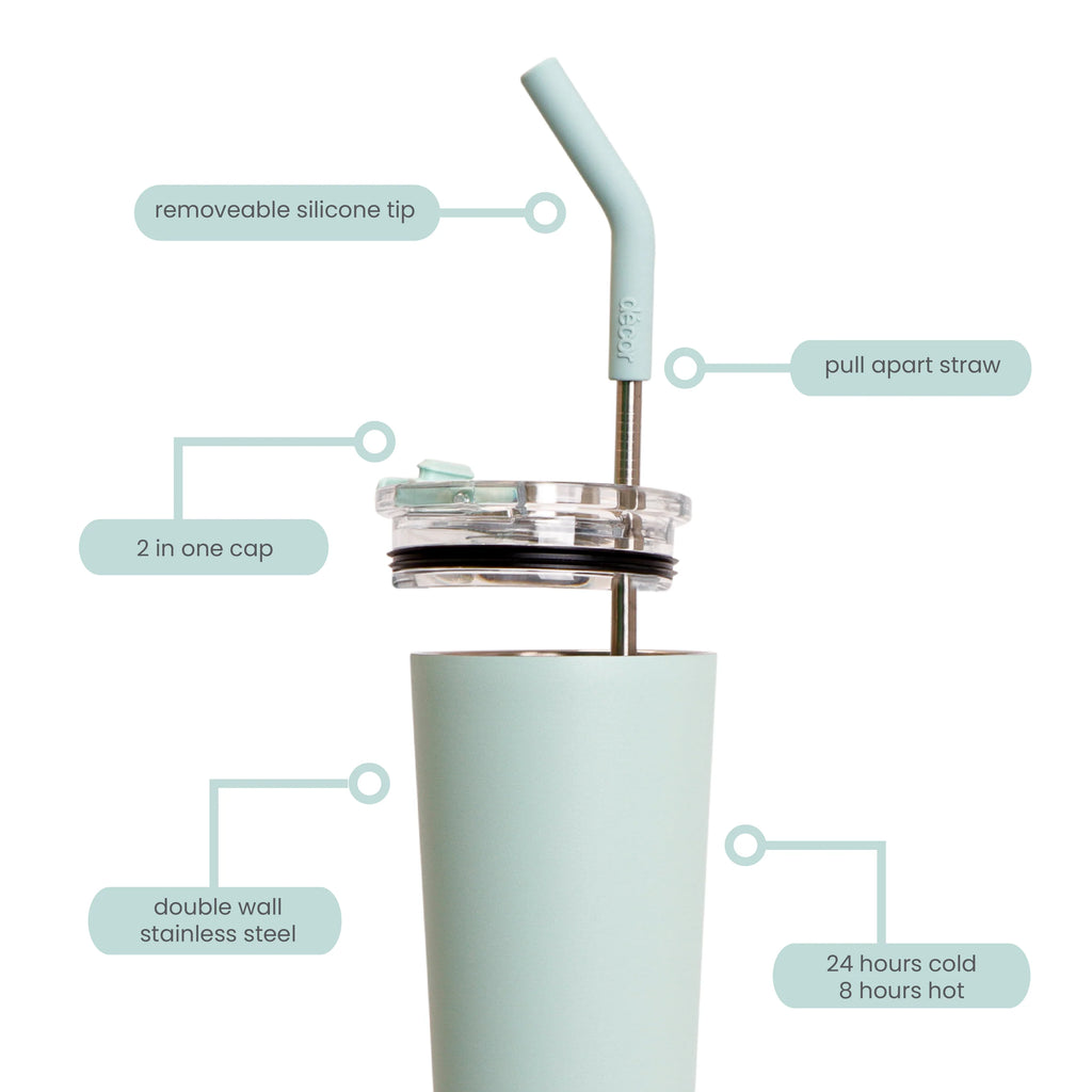Decor®
Smoothie & Coffee Tumbler, Double Wall Stainless Steel, 650ml