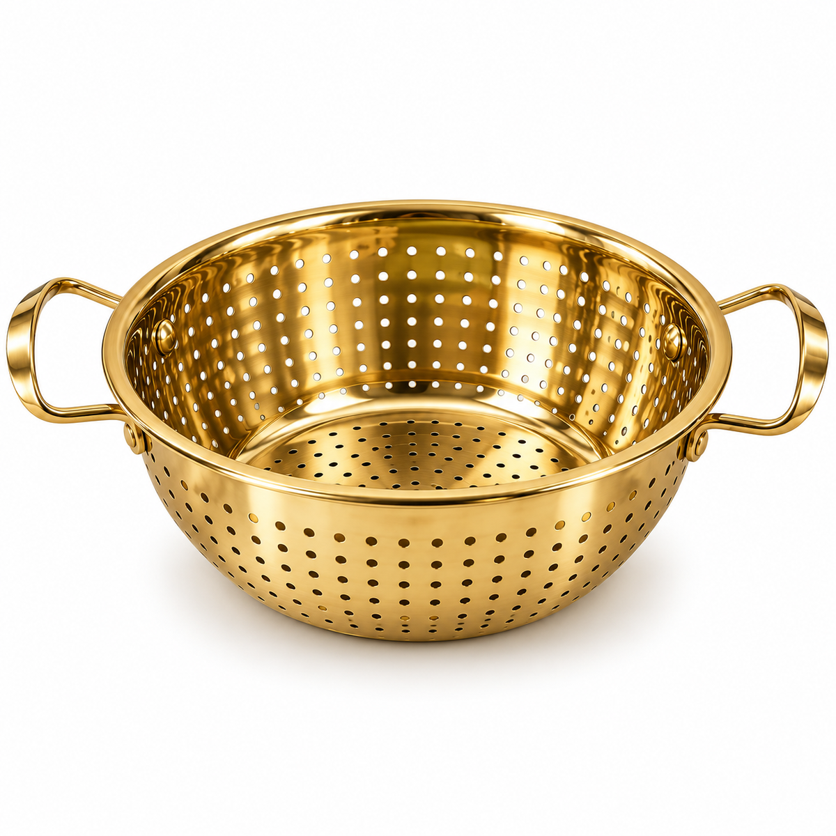 Gold Fruit Basket with Handles