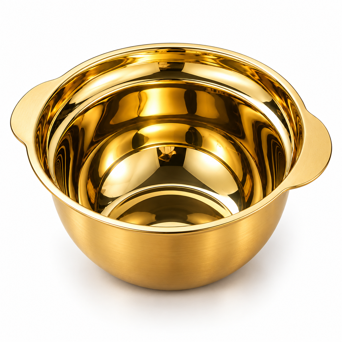Gold Dual-Handle Multipurpose Mixing Bowl