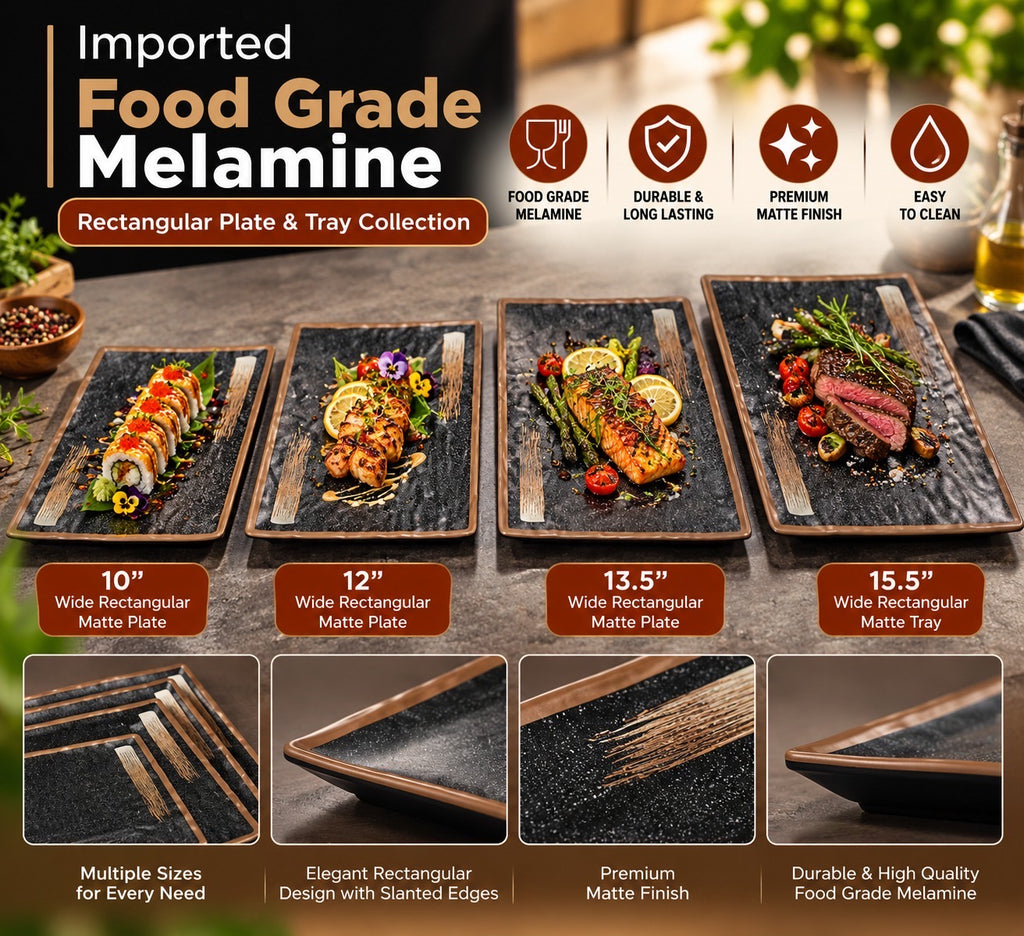 Wide Rectangular Matte Plate/Tray