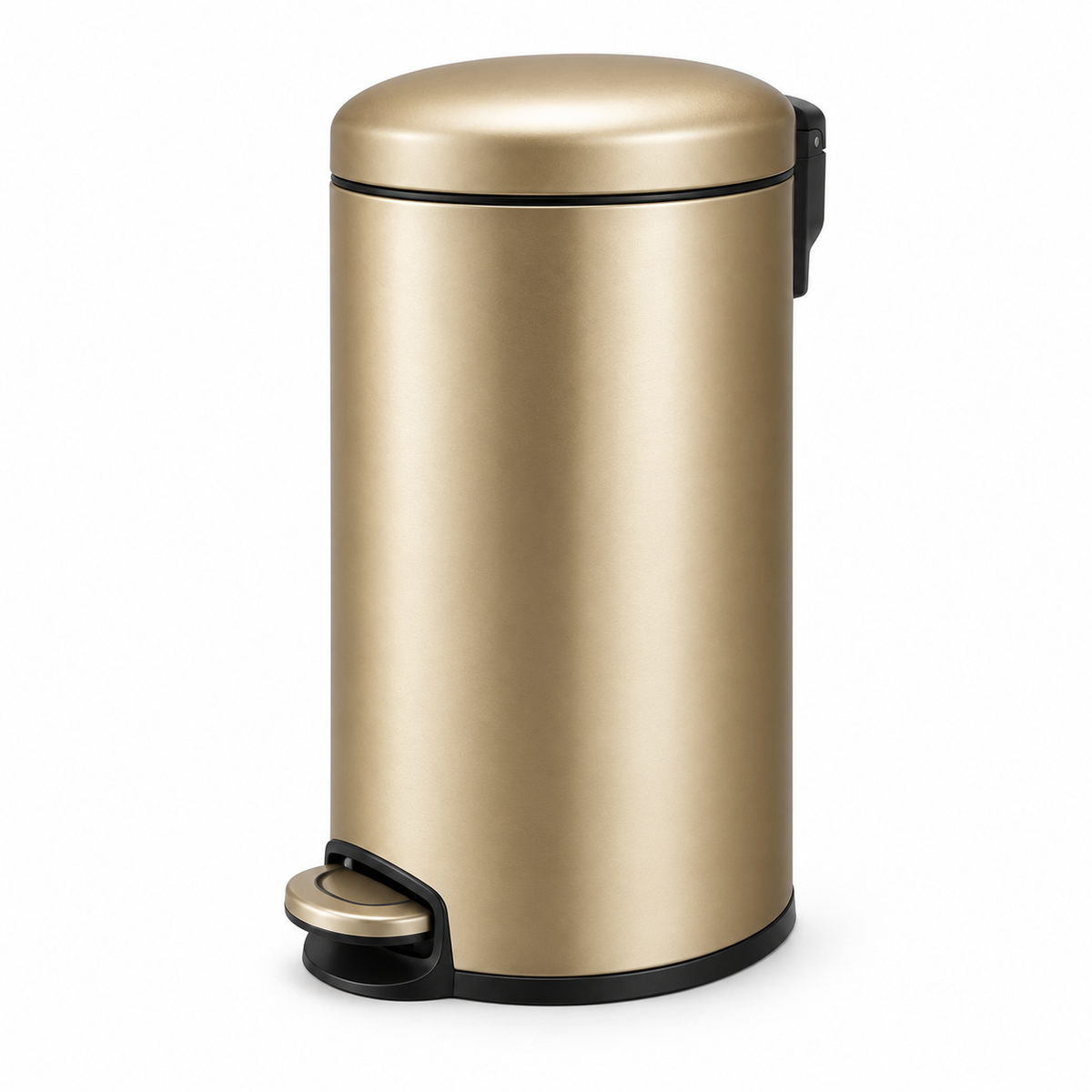 Premium Stainless Steel Gold Rose Step Trash Bin – Soft Close, Fingerprint Resistant